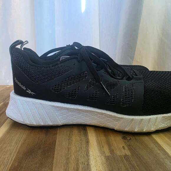 REEBOK Women Fusion Flex Weave Comp Safety Toe Work Black Sneakers Size 8. - Picture 2 of 7